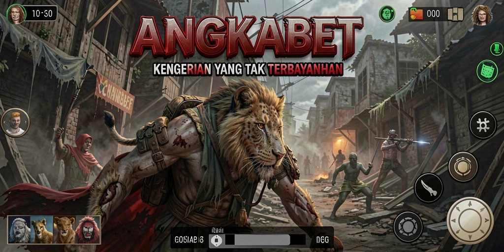 Screenshot gameplay HORROR di ANGKABET dengan suasana yang menakutkan.