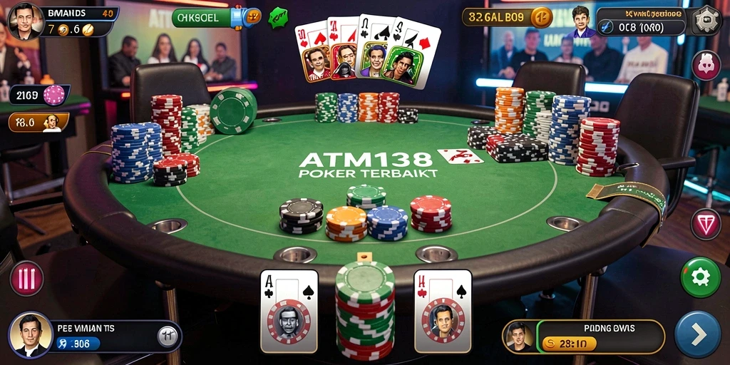 Tangkapan layar utama ATM138 menampilkan gameplay Poker yang mengasyikkan.