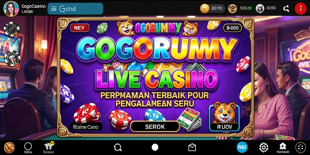 Gameplay Live Casino GOGORUMMY dengan dealer profesional dan interaksi pemain.