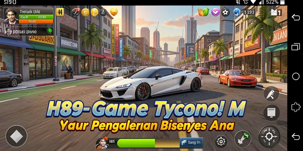 Tampilan gameplay H89 yang mendebarkan dalam manajemen bisnis Tycoon.