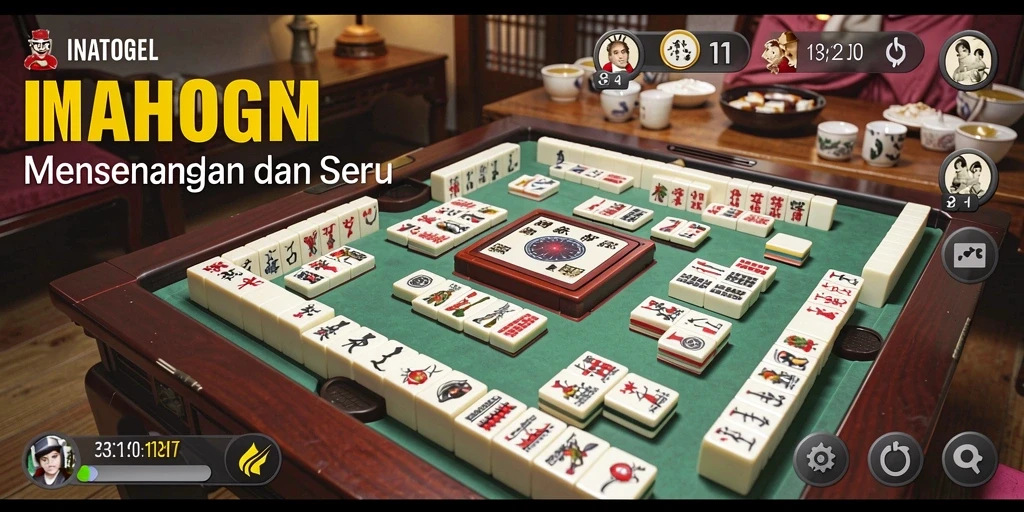 Tampilan menarik dari gameplay Mahjong INATOGEL yang menantang.