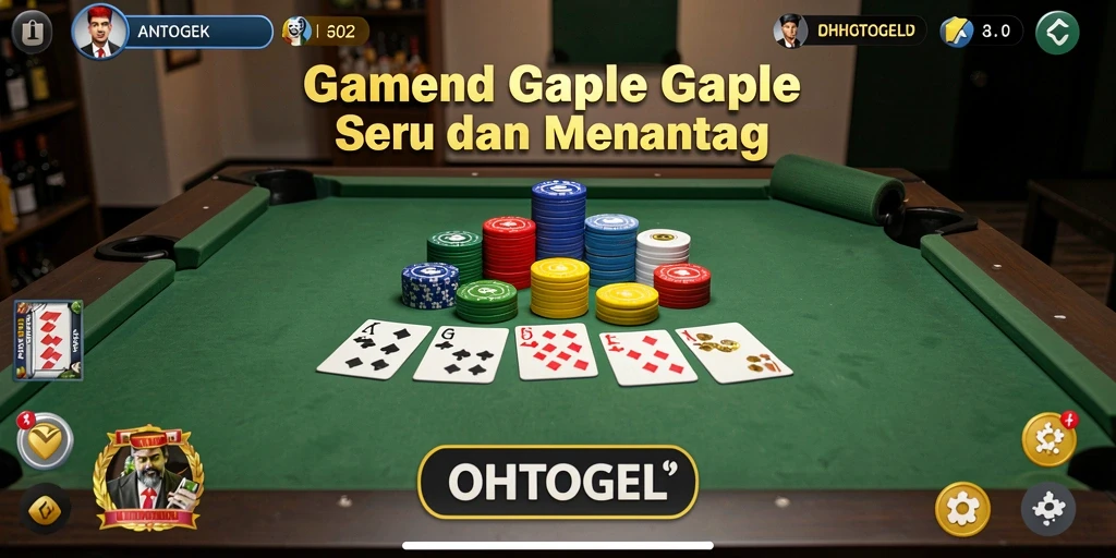 Tampilan gameplay seru OHTOGEL dalam bermain Gaple.