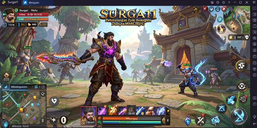 Tangkapan layar dari gameplay MMORPG yang menarik di SURGA11.