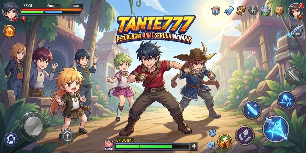Gameplay seru di TANTE777 dengan karakter anime favorit.