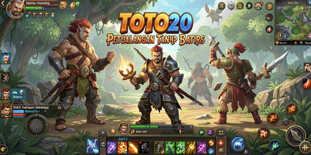 Tangkapan layar TOTO20 yang menampilkan suasana pertarungan epik dalam MMORPG.