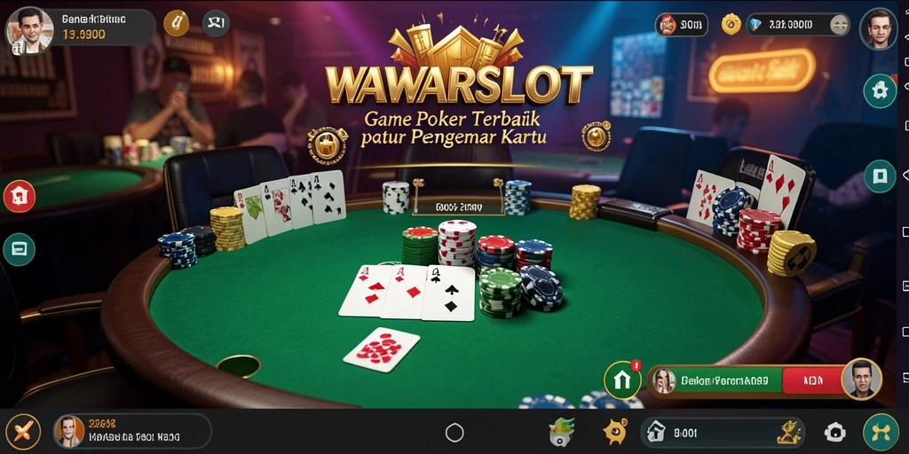 Screenshot gameplay WAWARSLOT menampilkan suasana permainan Poker yang mendebarkan.
