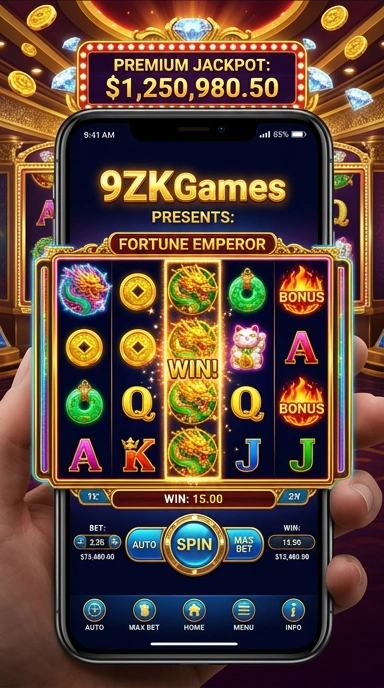 Tampilan antarmuka pengguna aplikasi 9zkgames.